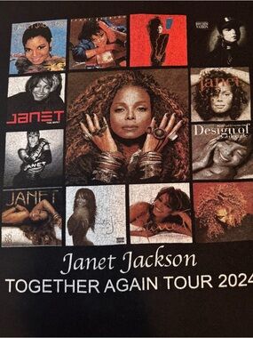 Janet Jackson together again tour tee-size XL(24x27)